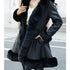 Damen Jacke Winterparka mit Kunstpelz-Futter und Gürtel - Warmer, Langärmliger Mantel
